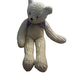 Vintage Bath & Body Works White Teddy Bear with Purple “Sweets” Backpack